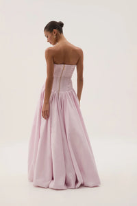 Aje Violette Bubble Hem Maxi Gown Pastel Pink