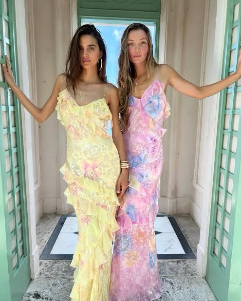 love shack fancy floral maxi dress LoveShackFancy Antonie Maxi Dress in Golden Fog