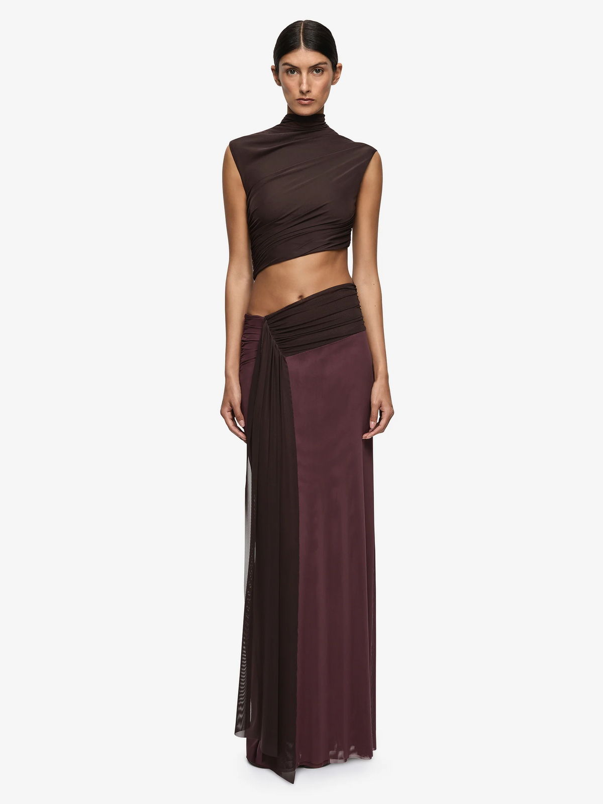 Bec + Bridge Connie Asym Maxi Chocolate