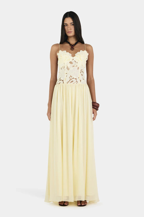 Hansen & Gretel Stephanie Maxi Gown Butter shortandsweethire