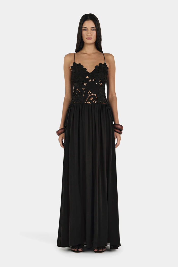 Hansen & Gretel Stephanie Maxi Gown Black