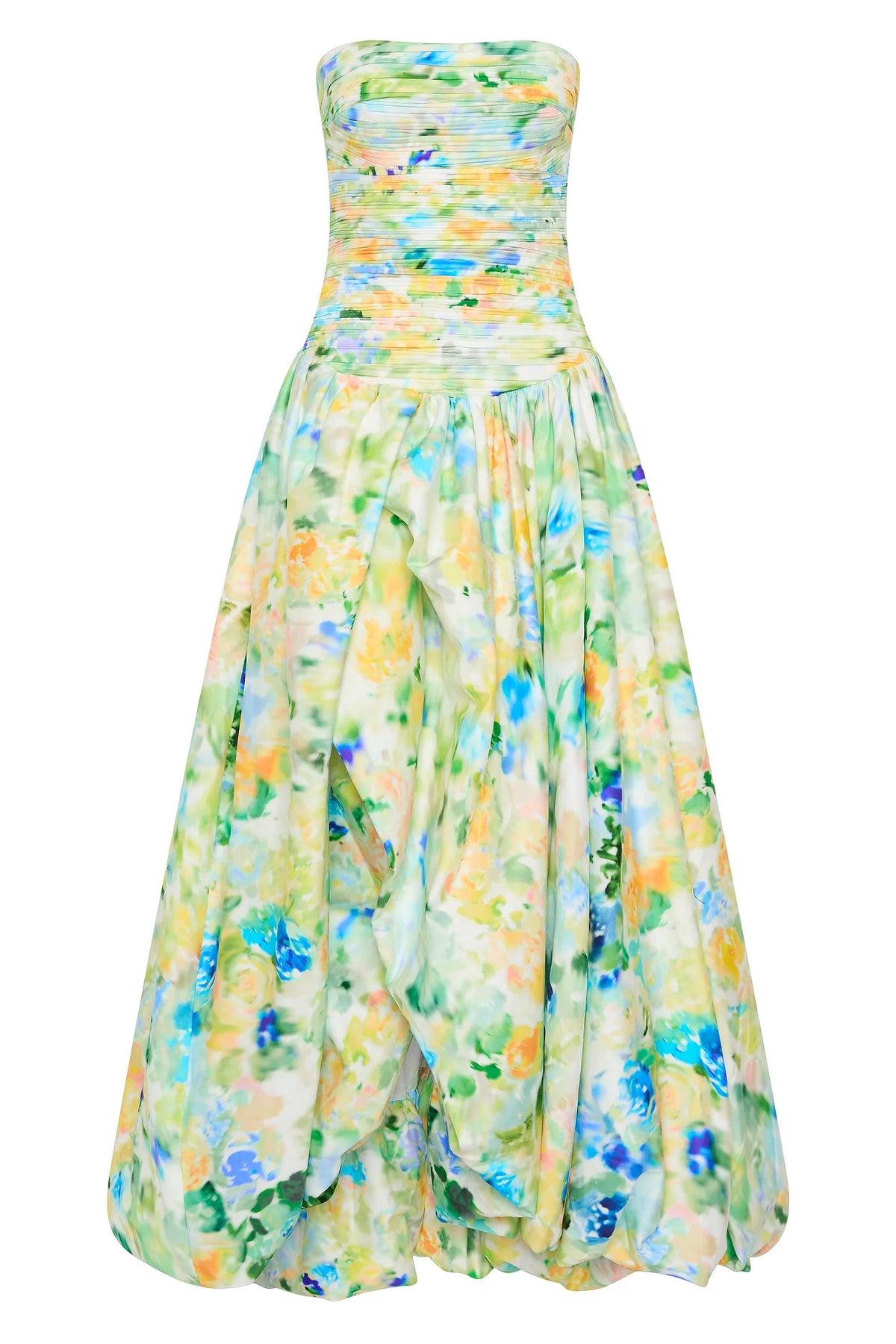 Aje Violette Bubble Hem Maxi Gown Floral Haze