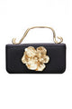 Aje Alessia Flower Clutch Black shortandsweethire