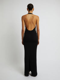Christopher Esber Tailored Sloped Halter Gown Black shortandsweethire Christopher Esber Tailored Sloped Halter Gown Black shortandsweethire