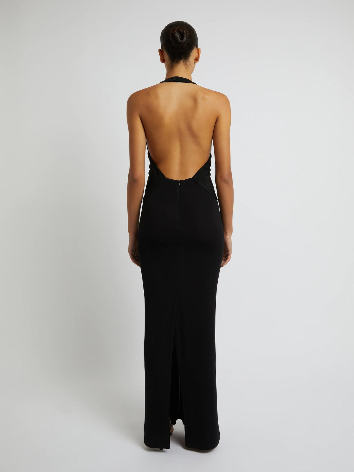 Christopher Esber Tailored Sloped Halter Gown Black