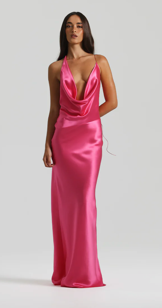 Natalie Rolt Gabi Gown Hot Pink