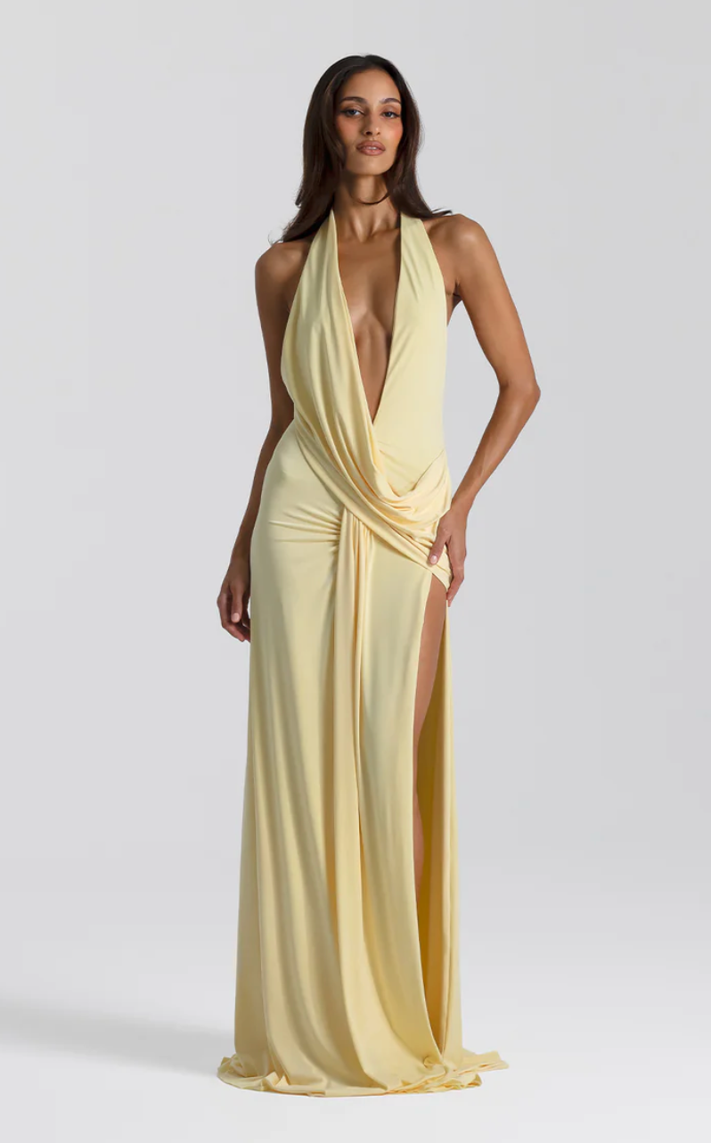 Natalie Rolt Winona Gown Butter – shortandsweethire