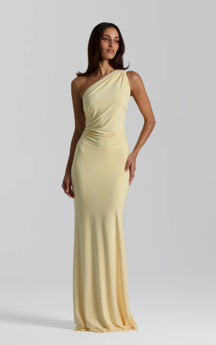Natalie Rolt Fabienne Gown Butter Yellow