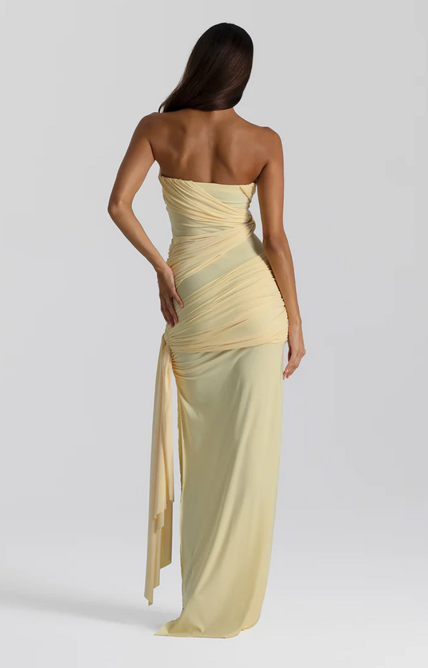 Natalie Rolt Miranda Gown Butter Yellow