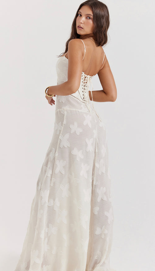 white christmas dresses House of CB Seren Floral Lace Maxi Dress main image 1