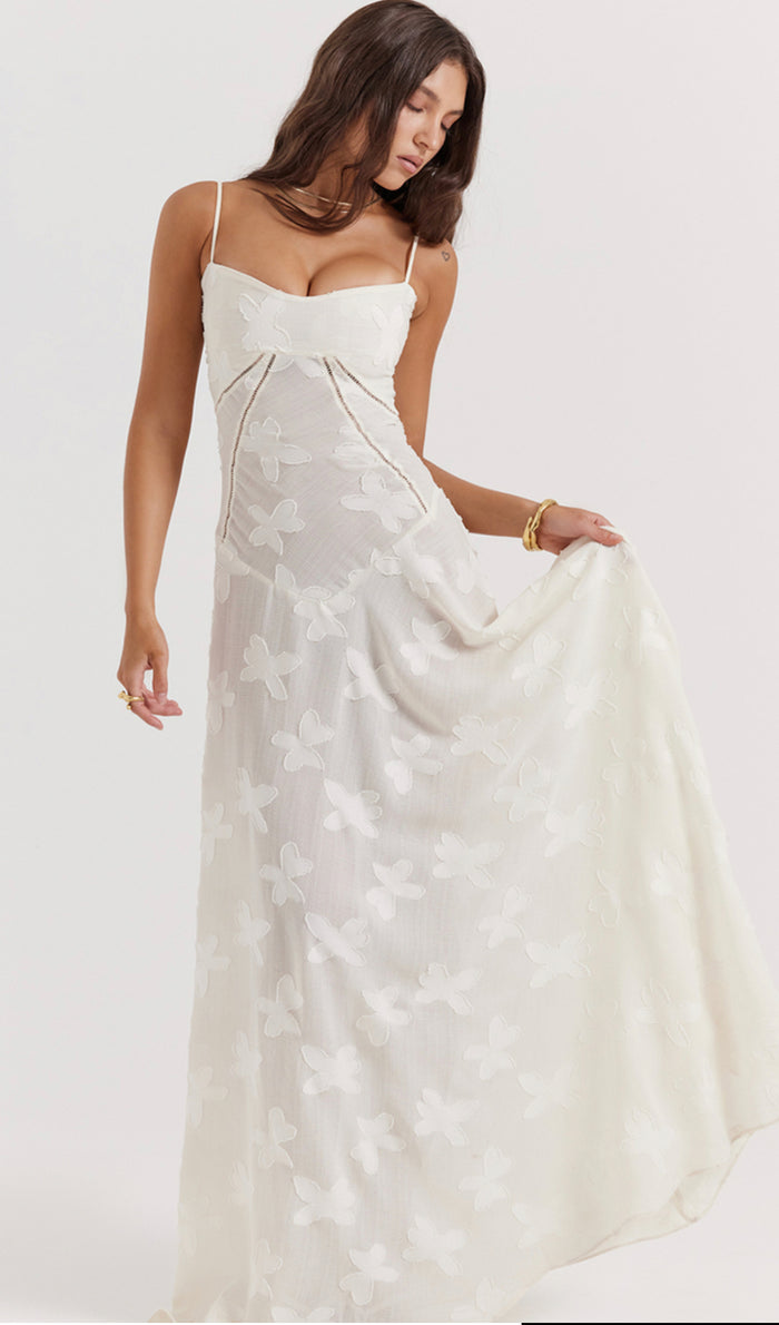 House of Cb Seren Maxi Gown Ivory