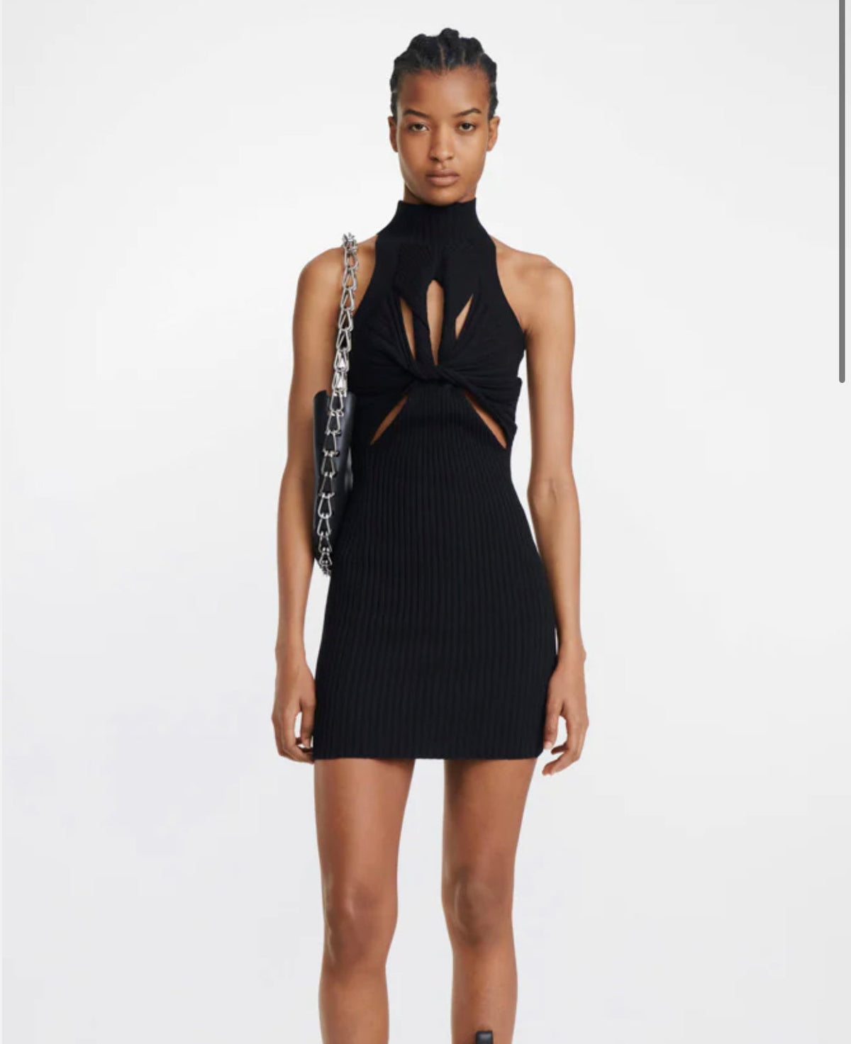 dion lee rib twist dress Dion Lee Yellow Rib Knit Twist Midi Dress XS