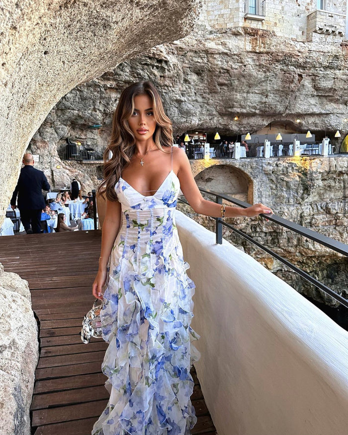 Menti Santorini Iris Flower Maxi