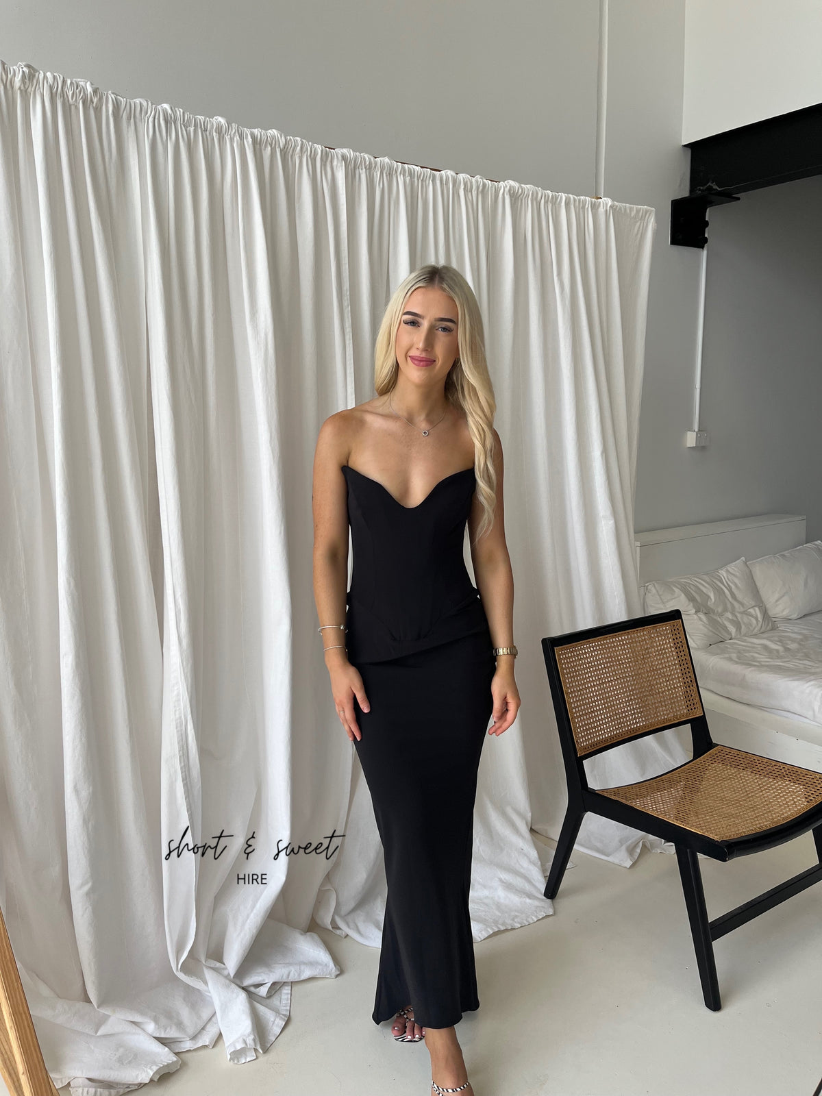 House Of Cb Black Sabine Dress House Of CB Sabine Midi